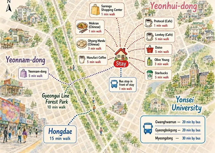 신축 2룸, 엘베, 공항버스 3분, 명동&광화문 직행버스 1분 #63 아파트 *
